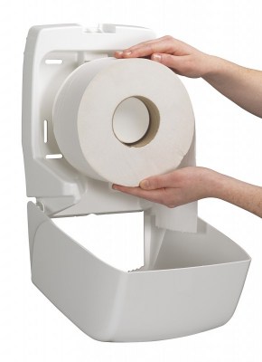 Диспенсер Аквариус для туал.бумаги в рулоне (20 см), бел./32×15×25 см 6958 Image 1